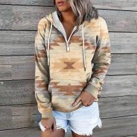 Sudaderas con capucha para mujer, abrigo de talla grande, Jersey bohemio, Retro, estampado geométrico, San Valentín, Primavera - details 4