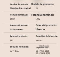 Masajeador Cervical Inteligente Masajeador De Cuello Espina Multifuncional Cuello Hombro Cuello Compresa Caliente Protector De Cuello De Espina - details 1