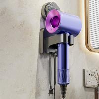 Soporte para secador de pelo con ventosa de plástico, colgador para secador de pelo reutilizable sin perforaciones, ahorro de espacio, montado en la pared, 2 uds. - details 10