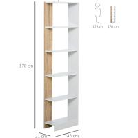 Estantería Elegante de 5 Niveles Diseño de Base Elevada Ideal para Estudio de Oficina - details 2