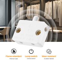 Interruptor LED de puerta de 6 piezas para luz de armario, interruptores de lámpara eléctrica de gabinete normalmente cerrado, para armario despensa blanco - details 3