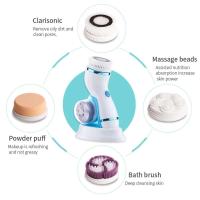Cepillo Facial eléctrico 4 en 1, masaje, lavado, limpieza Facial giratoria, eliminación impermeable, exfoliante de poros y espinillas - details 8