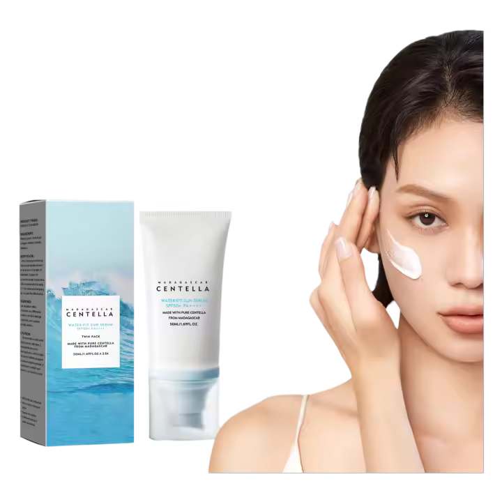 CENTELLA Water-Fit Sun Serum SPF50 PA++++ 50ml - Protector solar hidratante para todo tipo de piel Protección UV Calmante y bloqueo de humedad - 1