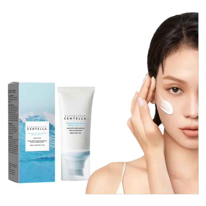 CENTELLA Water-Fit Sun Serum SPF50 PA++++ 50ml - Protector solar hidratante para todo tipo de piel Protección UV Calmante y bloqueo de humedad - 1