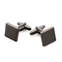 Gemelos de camisa franceses clásicos para hombre, botones cuadrados de metal negro de alta calidad, accesorios comerciales TRE, regalos de joyería - details 1