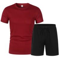 Chándal transpirable de secado rápido para hombre, conjunto de pantalones cortos, Camiseta deportiva de manga corta - details 12
