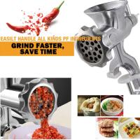 Picadora de carne ajustable, herramienta multifunción para rellenar salchichas, molinillo de fideos, frutas y verduras, operado a mano - details 0