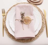 Servilletas de boda de 43x43cm, mesa de cena cuadrada, servilletas verdes de sarga, tapete de tela para mesa, toalla de té, decoración para fiesta de Navidad en casa, 6 uds. - details 1