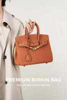 Bolso de hombro de cuero para mujer, bolso Kelly, Lychee Platinum, versátil, regalo para niñas, accesorios para atuendo, moda - details 2