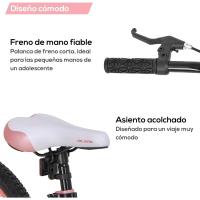 Bicicletas Infantiles para Niños y Niñas 20 Pulgadas 1 Velocidad, Bicicletas con Horquilla de Suspensión y Freno en V, Rosa/Negro/Verde Menta/Azul - details 21