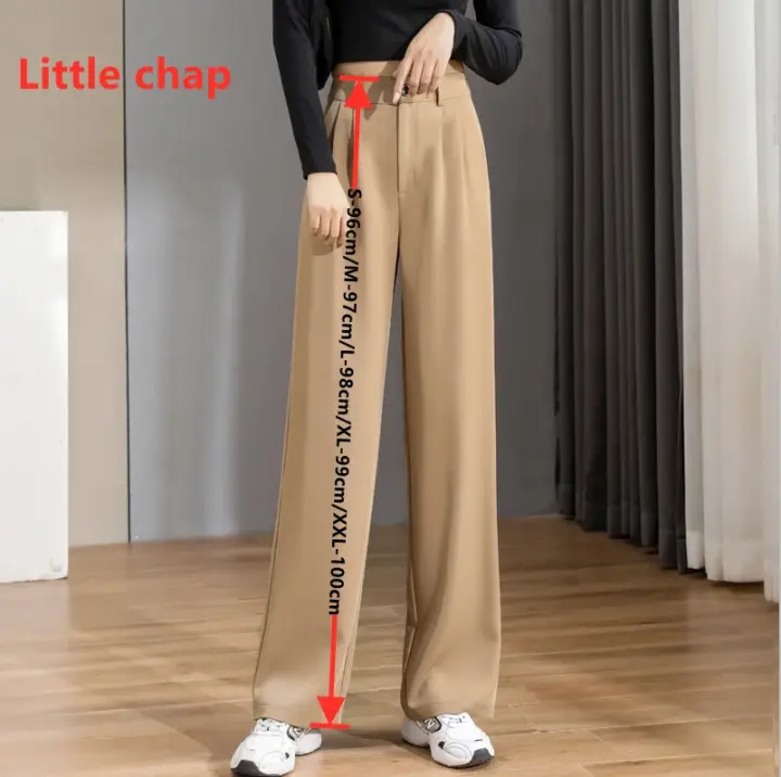 Pantalones Casuales de Pierna Ancha y Cintura Alta para Mujer Primavera-Verano 2025 - 1