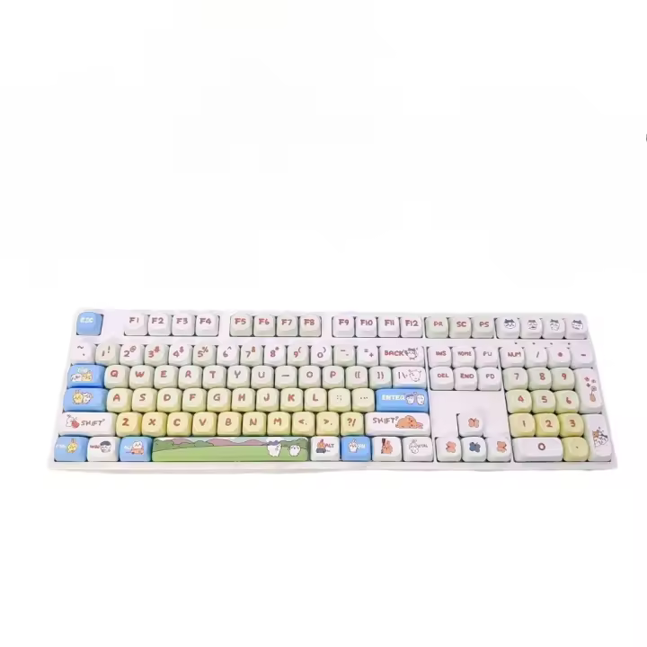 Pequeños ocho teclas PBT sublimación en caliente de cinco lados MOA teclado mecánico altamente adaptable 98 teclas 104 lindo espacio 6,25U（Teclado no incluido) - 1