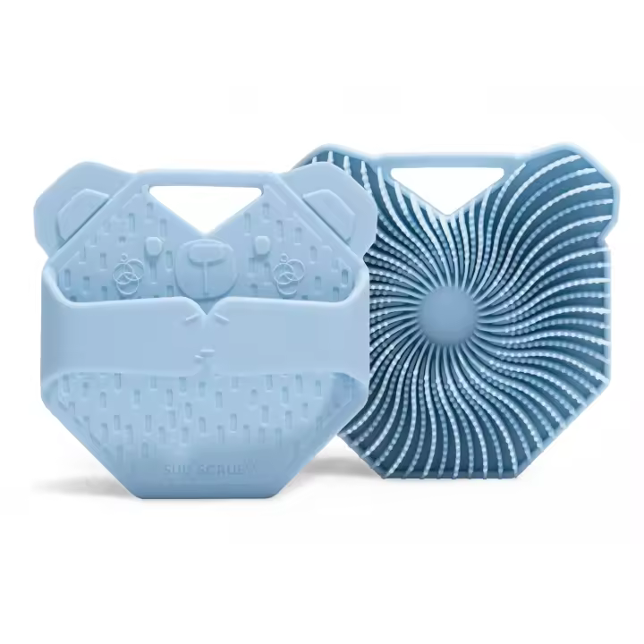 Depurador corporal para niños, depurador corporal de silicona antimicrobiana para niños, depurador de baño suave para niños para pieles delicadas, diversión de ducha para niños (rosa) - 1