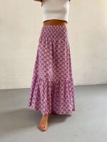 Faldas de moda para mujer, novedad de verano, primavera, informal, combina con todo, holgada, con cintura elástica, estampado ral, falda bohemia de estilo etnico - details 9