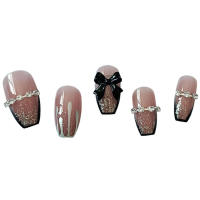24PCS, uñas artificiales de estilo francés, uñas suaves a naturales para mujeres, arte de uñas, escuela, uso doméstico - details 3