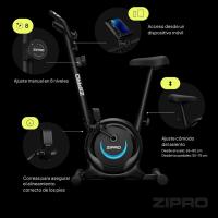 estática - Resistencia magnética, Operación silenciosa, Comodidad ajustable, Pantalla LCD, Medición del pulso, Calorías, Diseño compacto, Soporte para smartphone, Max 110 kg - details 2