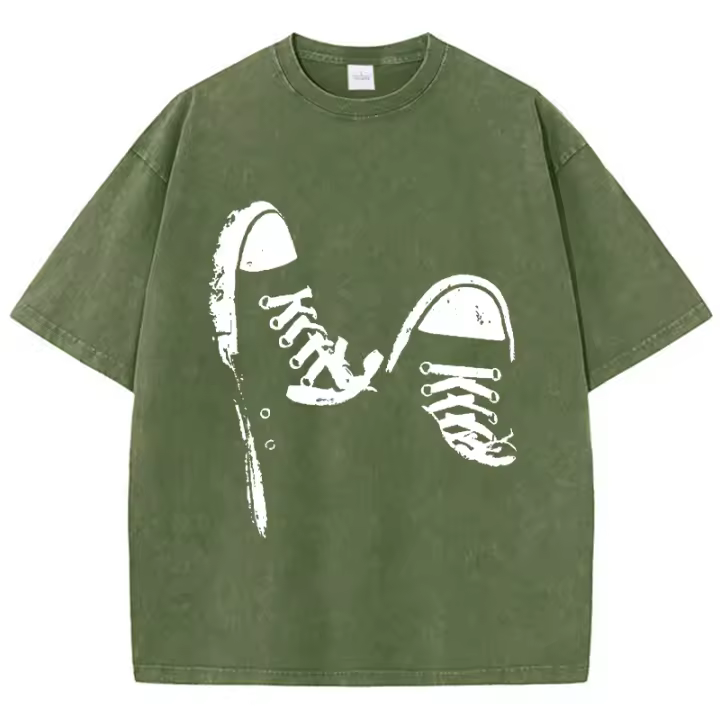 Camiseta informal de manga corta para hombre, 100% algodón, zapatos de Skate, geniales, de verano, gran oferta - 1