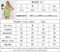 Vestido corto de mujer vestido de tirantes V profundos - details 0