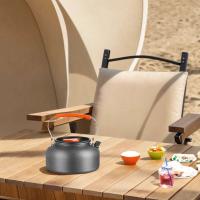 Tetera de 0,8/1,6l, cafetera de aleación de aluminio, tetera portátil multifuncional para acampar, para pesca y montañismo - details 2