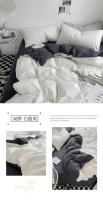 Juego de ropa de cama estilo Ins, edredón individual y doble, funda de almohada, microfibra suave, tamaño Queen completo - details 3