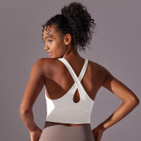-Chaleco de yoga con espalda cruzada, ropa interior sin costuras, sujetador deportivo de alto impacto, secado rápido, adelgazante - details 6