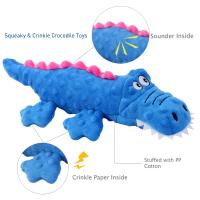 Juguete de Masticación de Peluche Suave Cocodrilo Ruidoso para Perros y Gatos - details 2