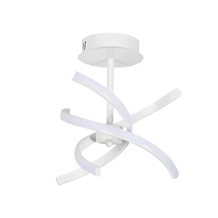 Goeco Lámpara de Techo de Aluminio de Tres Tubos 26W Lámpara de Sala Moderna Blanca para Dormitorio, Cocina - 1