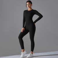 Hamidou-conjunto deportivo de Yoga para mujer, Leggings de gimnasio de secado rápido, de manga larga Camiseta deportiva para correr, pantalones de entrenamiento para correr - details 15