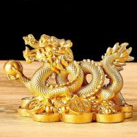 Estatua de Feng Shui para atraer riqueza, figuritas chinas de buena suerte, adorno de estatuilla de dragón, decoración de escritorio, 2024 - details 1