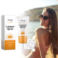 Protector solar de ácido hialurónico SPF50 + crema protectora antioxidante resistente al agua refrescante aislante de bloque solar hidratante duradero - details 1