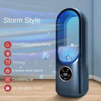 Ventilador sin aspas 2025, ventilador de refrigeración de aspas sin ventilador de escritorio de 6 velocidades para oficina, ventiladores silenciosos portátiles, humidificador, aire acondicionado - details 0
