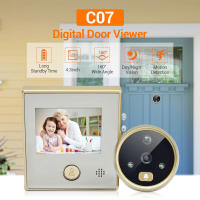cámara mirilla puerta inteligente interfonos para casa remoto monitor - details 1