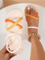 Sandalias de suela plana para mujer, zapatillas geniales, cuerda de cáñamo de imitación, suela de cáñamo falso, tira de franela, zapatillas cruzadas - details 17