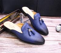 Sandalias puntiagudas de verano en relieve tejidas de cuero - details 8