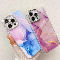 Funda de lujo con marco chapado y pintado de mármol IMD para iPhone 16 Pro Max 15 Pro 14 Pro - details 10