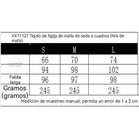 BUNO-Estilo europeo y americano primavera nuevos productos ropa de mujer contraste color empalme A-line dobladillo falda de tul a cuadros - details 0