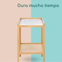 Bañera Cambiador Bebé 2 en 1, 0-12 M (máx 11 kg), Fácil de Mover 4 Ruedas con Freno, Múltiples Compartimentos Almacenamiento, Colchón Cambiador Acolchado, Fácil Drenaje, Gris Mist - details 19
