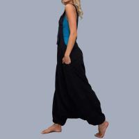 Mono de Manga Sin Aretes para Mujer Pantalones Harem con Bolsillo Lateral Ropa de Trabajo Suelta - details 11