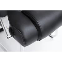 Tapizada En Cuero Sintético y con Base De Metal I Silla Conferencia con Reposabrazos, Color:Crema - details 32