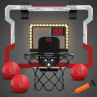 Mini Canasta de Baloncesto para Niños Tableros de Baloncesto con 3 Pelotas, Bomba, Iluminación, Puntuación Automática - details 0