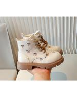Botas de cuero bordadas para niños y niñas, botines de princesa versátiles, diseño a la moda, otoño - details 10