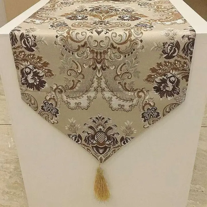 Campeones elegantes bordados de tejido Jacquard posmoderno clásico chino, decoración del hogar, mesa de cena, bandera, misma estera - 1