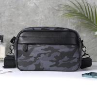 Bolso Cruzado de Hombro para Hombres Cuero PU Diseño a Cuadros Bolso Messenger de Negocios Casual - details 18