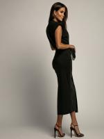 Vestido ajustado de color sólido con escote en V y diseño envolvente de moda europea y americana de 2025 para mujer - details 4