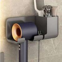 Organizador para secador de pelo, soporte para alisador de pared con aire acondicionado, estante, soporte para cepillo de pelo, accesorios de baño - details 7