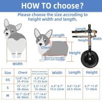 Ruedas ajustables para caminar para mascotas, soporte ligero para patas traseras de mascotas, herramienta azul para caminar, carrito para silla de ruedas para perros, perro con discapacidad - details 0