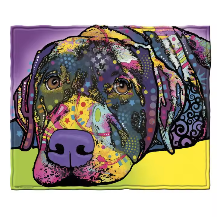 Manta de Piel de Perro Suave Colorida y Cómoda para Cama Ideal para Amantes de Perros - 1