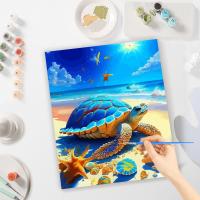 RUOPOTY Pintura de Acrílico Arte Abstracto de Tortuga Marina Tamaño 40x50cm - details 1