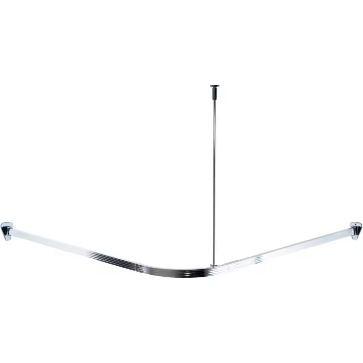 Ridder 520000-350 - Rieles para Cortina de Ducha (en ángulo, 90 x 90 cm), Aluminio Pulido - 1
