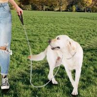 Correa para perros medianos y grandes, metal duradero con mango acolchado suave, cadena a prueba de mordeduras para Pitbull - details 4